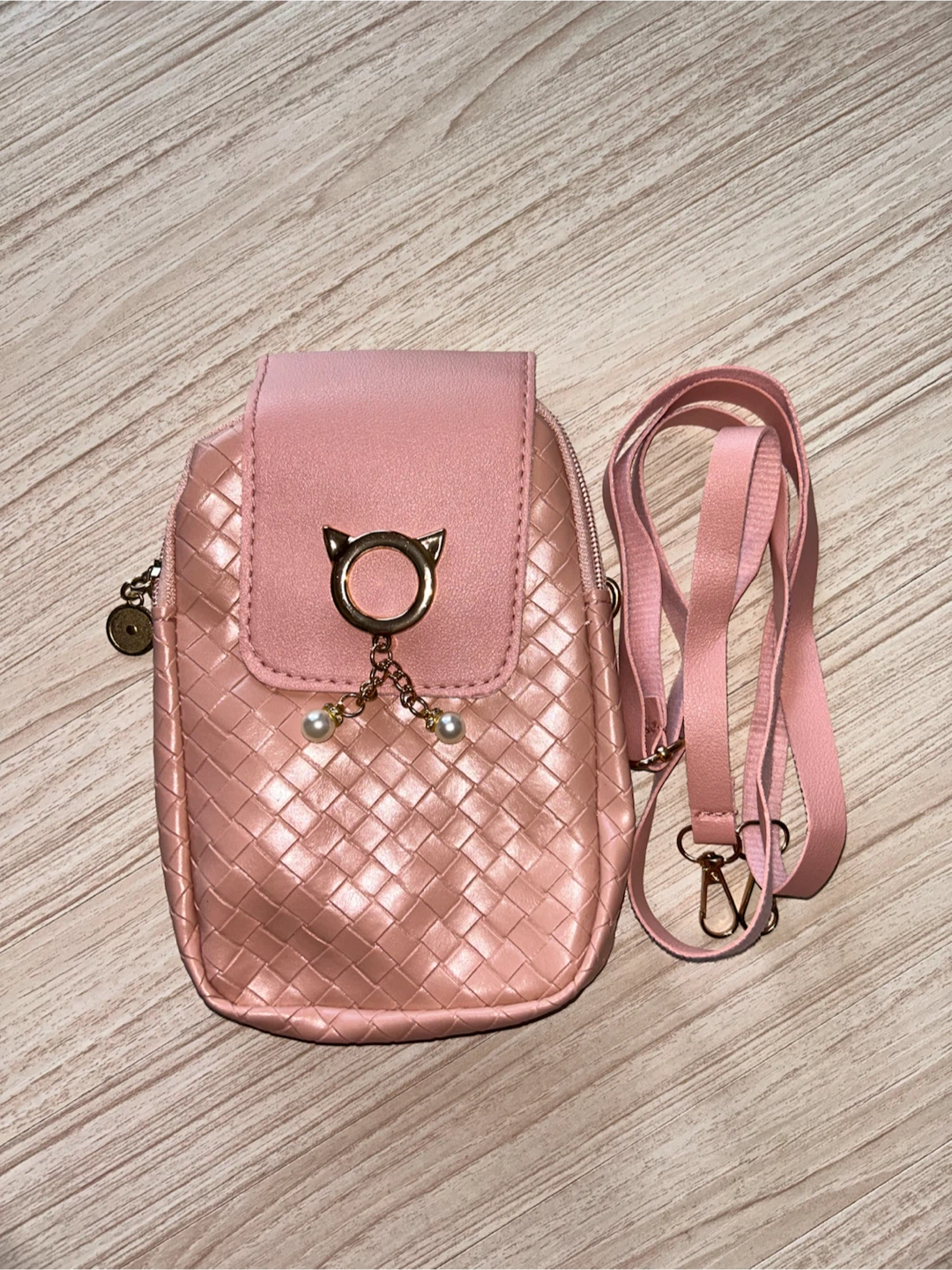 ミニショルダーバッグ ピンク スマホポシェット