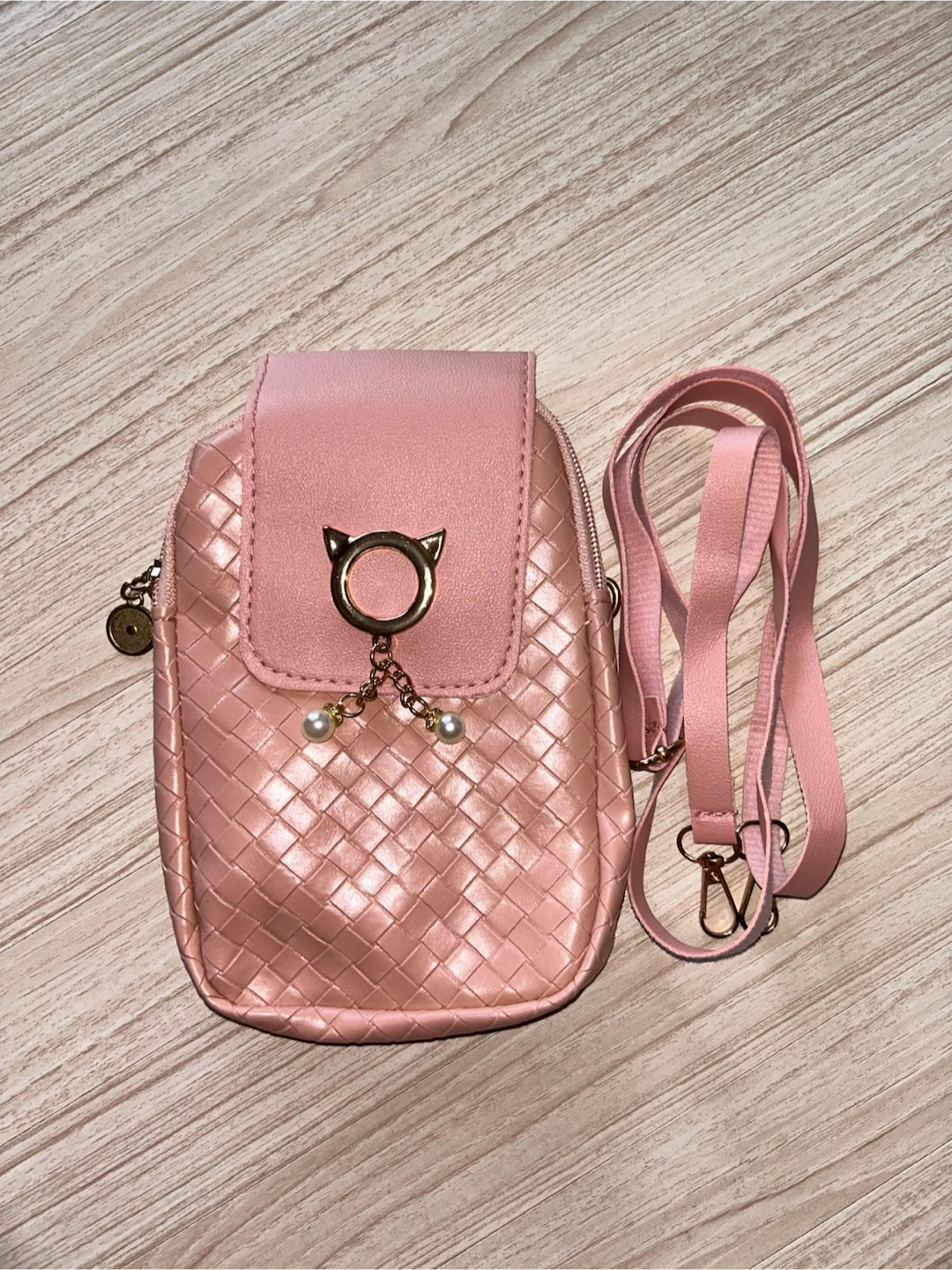 ミニショルダーバッグ ピンク スマホポシェット