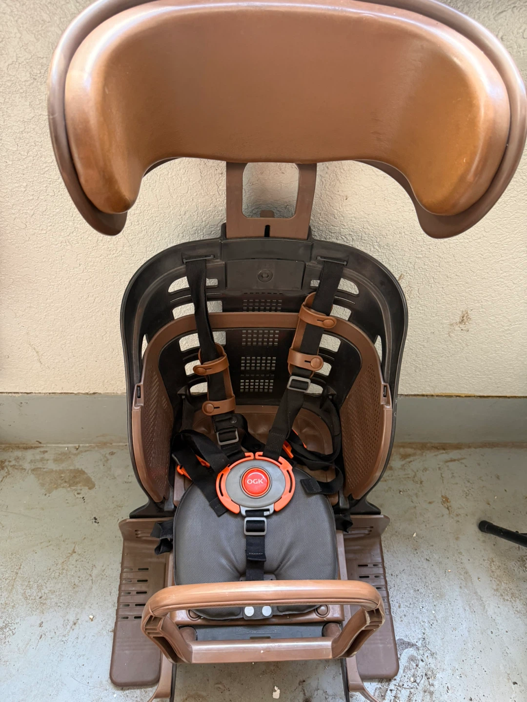 オージーケー 自転車用チャイルドシート ブラウンの写真2枚目