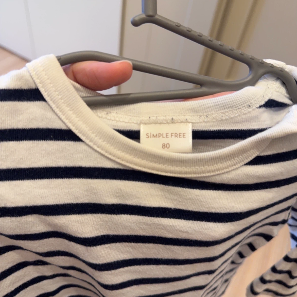 シンプルフリー ボーダー 長袖Tシャツ 80cmの写真3枚目