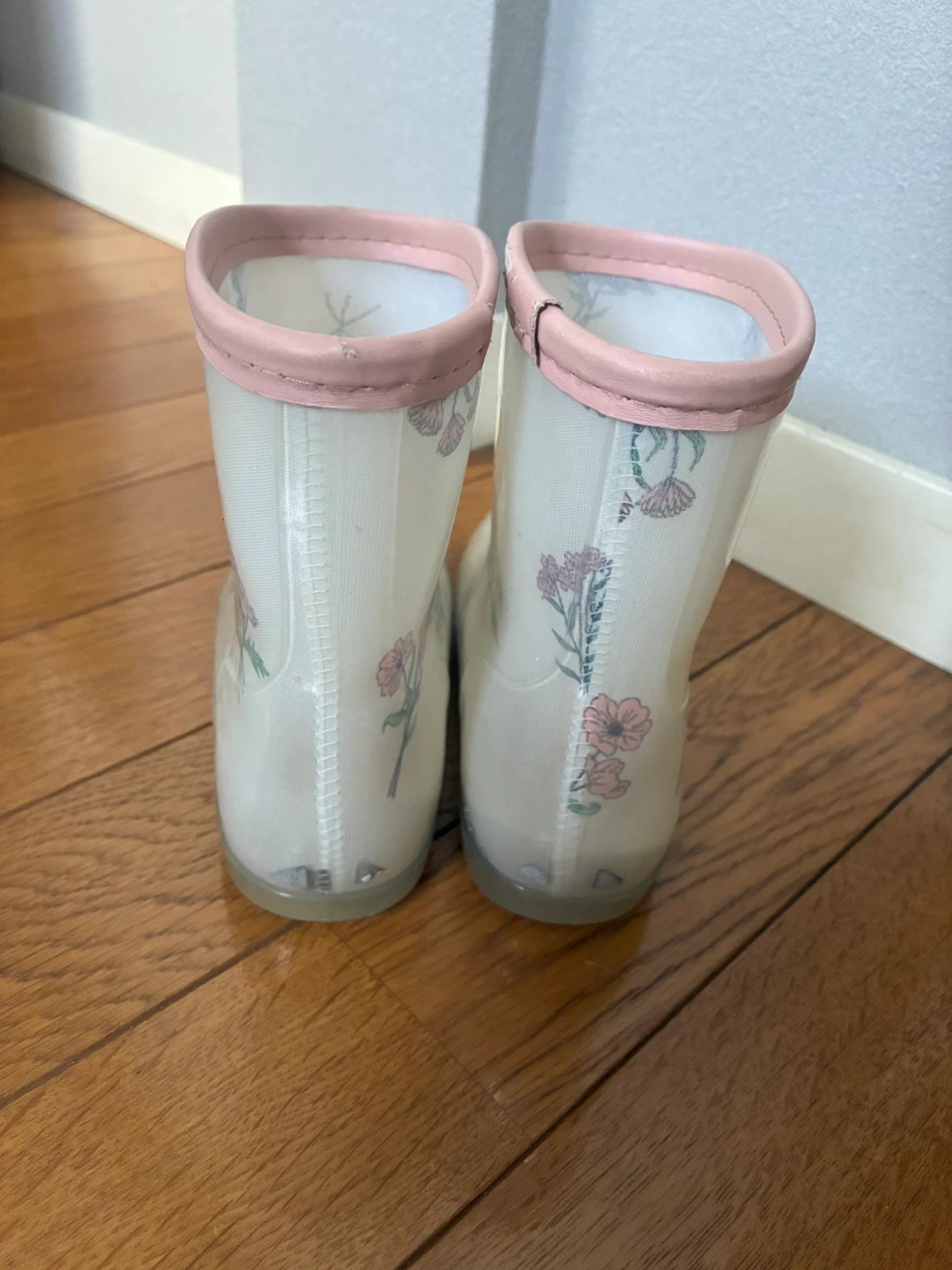 花柄 キッズ レインブーツ 19.0の写真2枚目