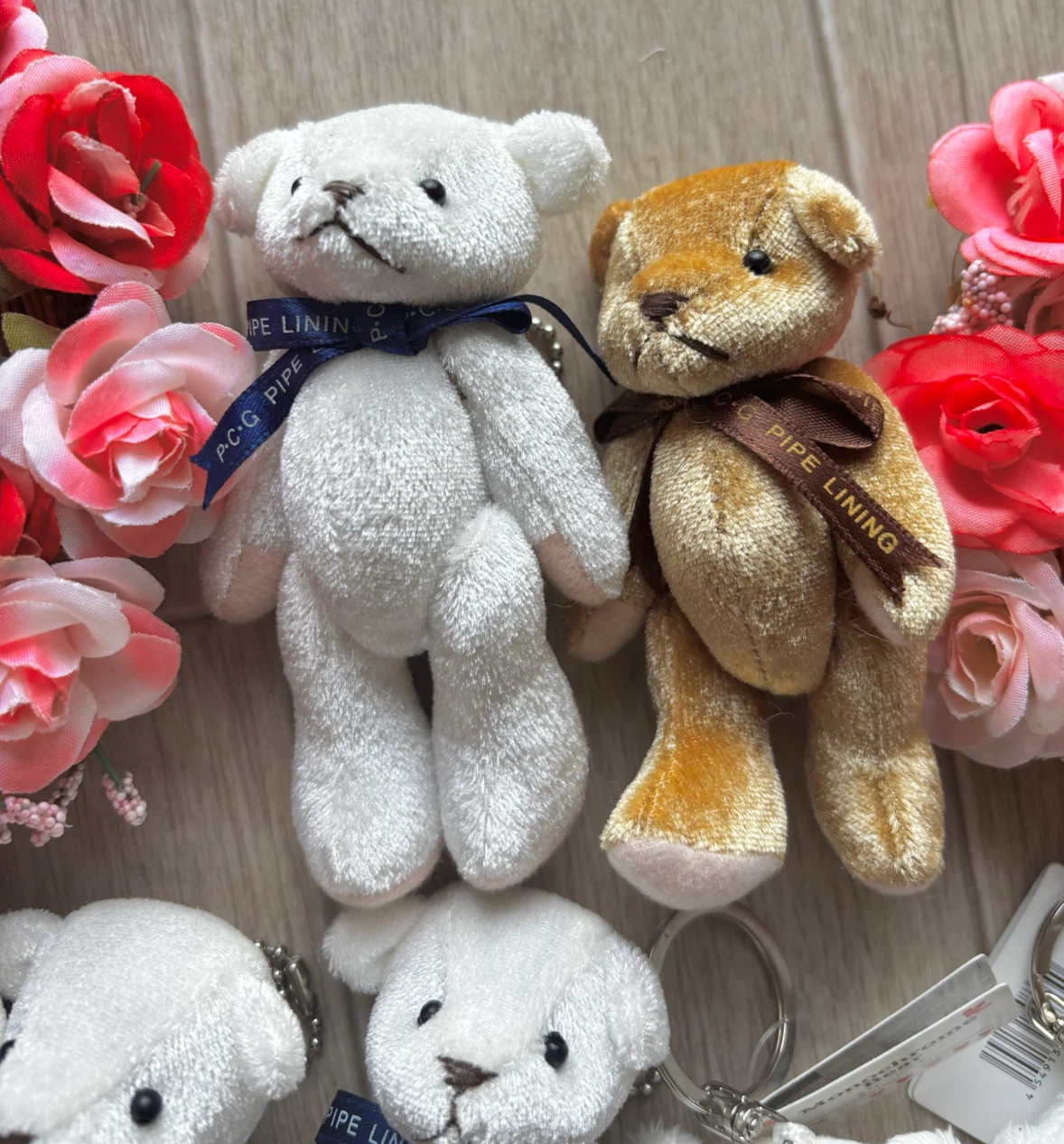 くまのぬいぐるみ キーホルダー リース まとめ売り　ラッピングやハンドメイドなどの写真3枚目