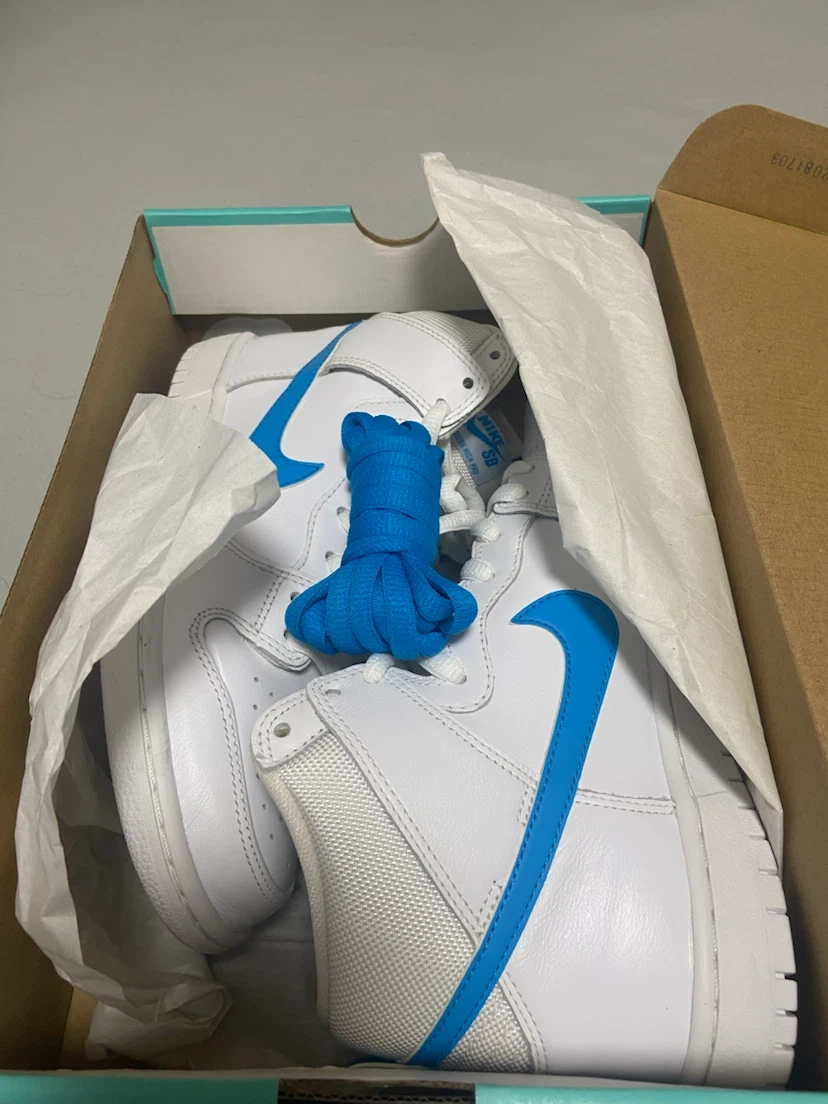 ナイキ SB ダンク ハイ 白 青 26cm nike sb dunkhigh us8の写真7枚目