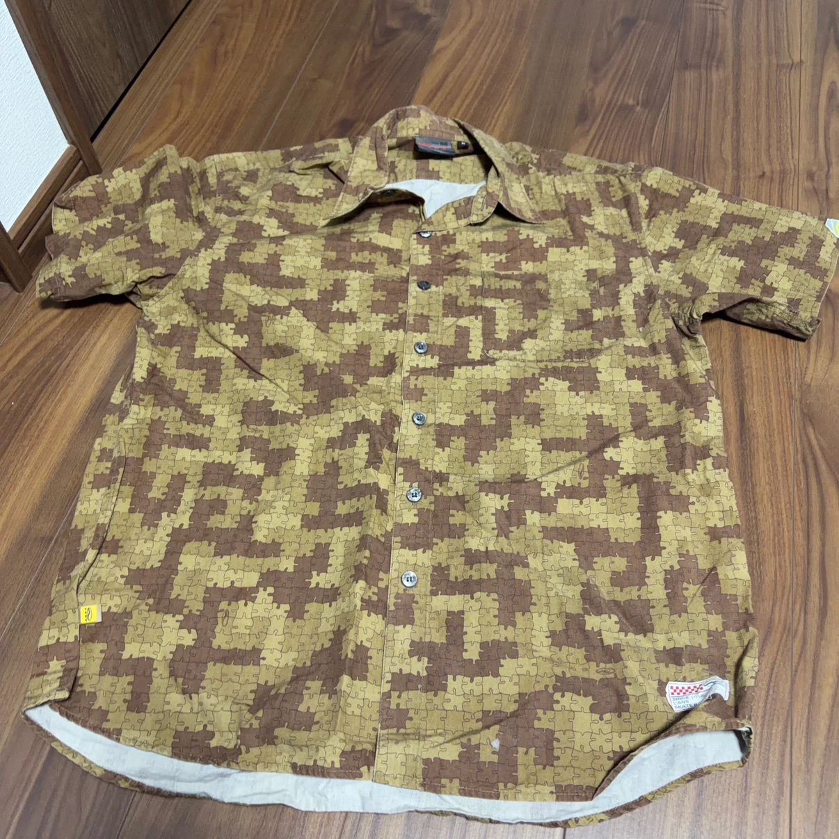 ヴァンズ 半袖シャツ パズル柄 Mサイズ