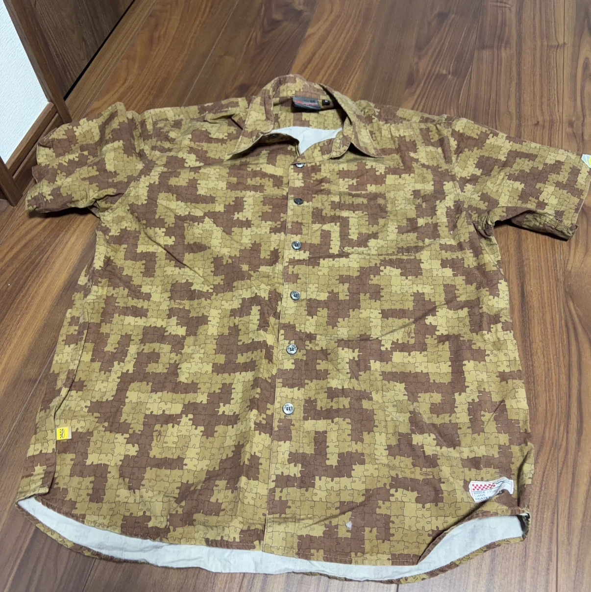 ヴァンズ 半袖シャツ パズル柄 Mサイズ