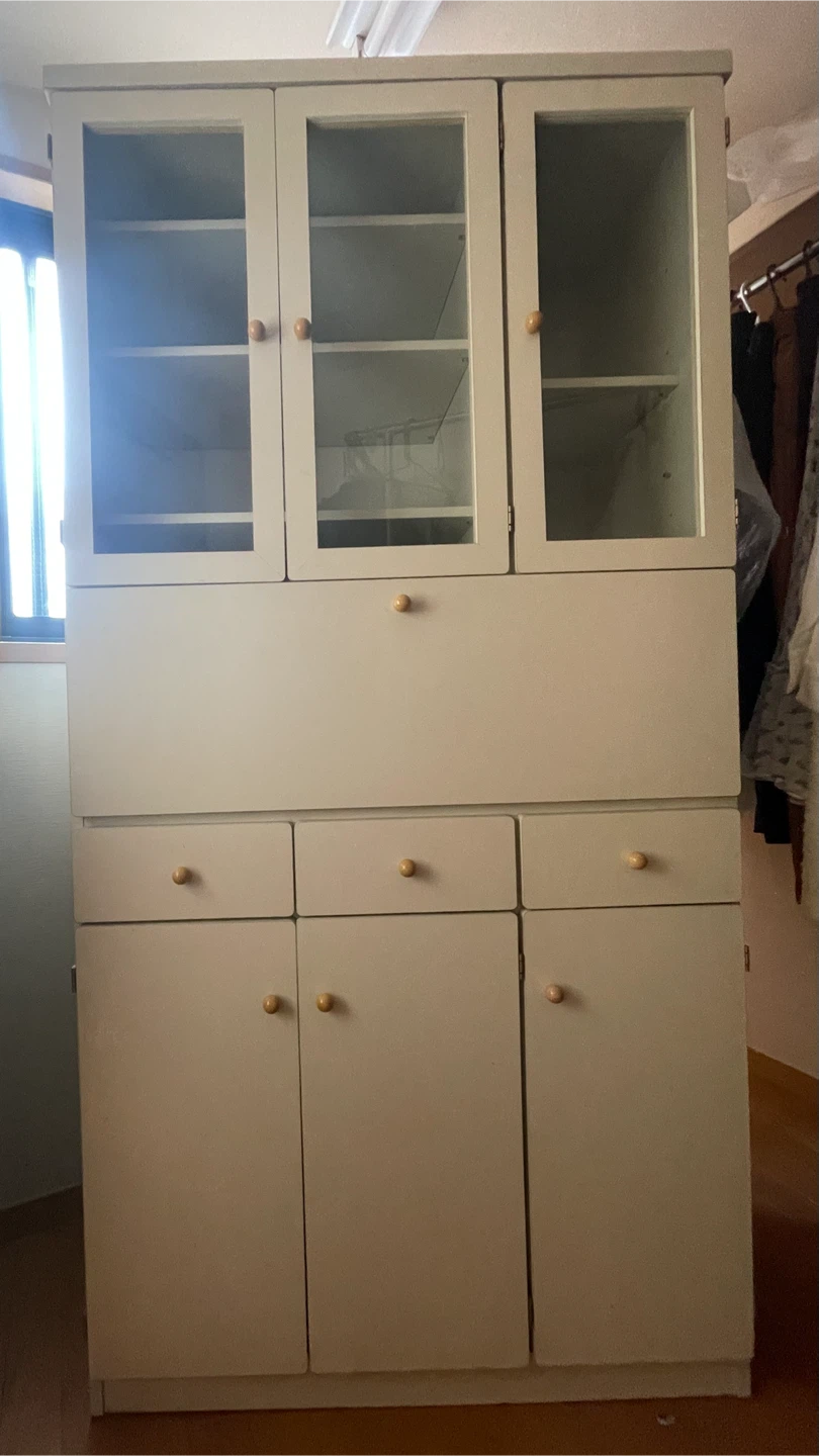 収納棚付き デスク 作業机 キャビネット