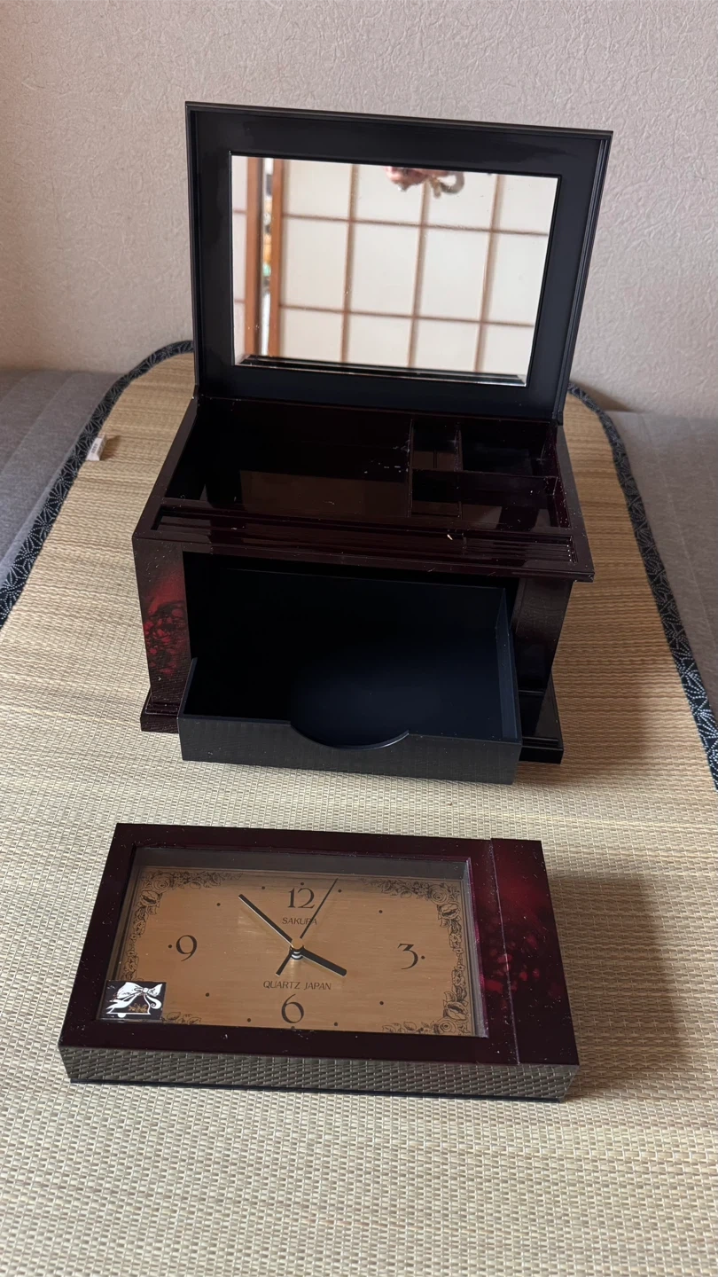 桂由美 ジュエリーボックス 時計付き