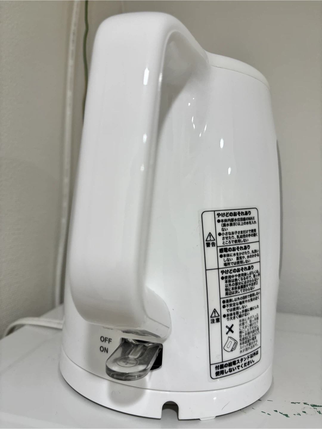 Nsimple 電気ケトル 1.2L ホワイトの写真2枚目