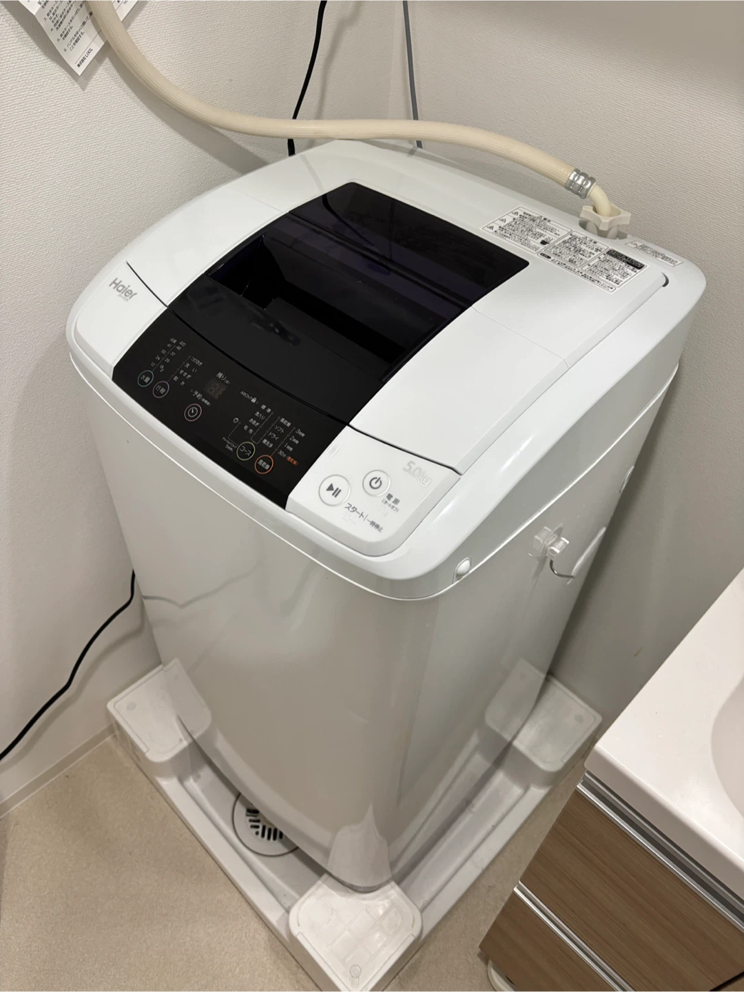 ハイアール 全自動洗濯機 JW-K50K 5.0kgの写真2枚目