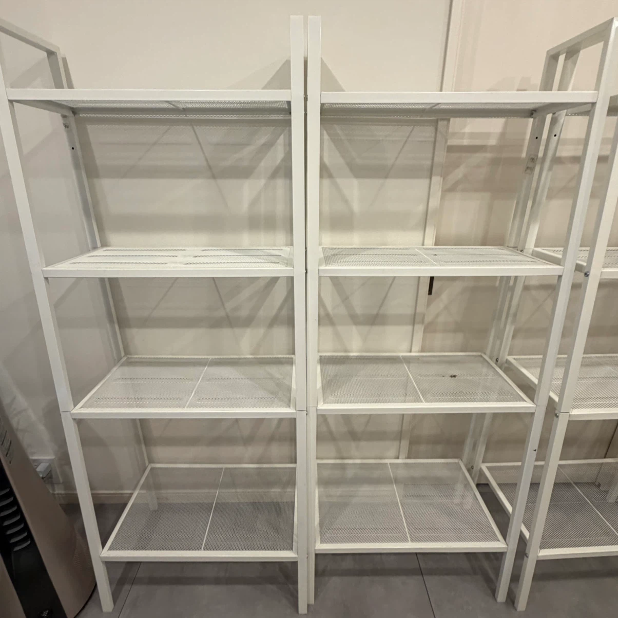 IKEA レールベリ　スチール製 メッシュシェルフ 2台セット