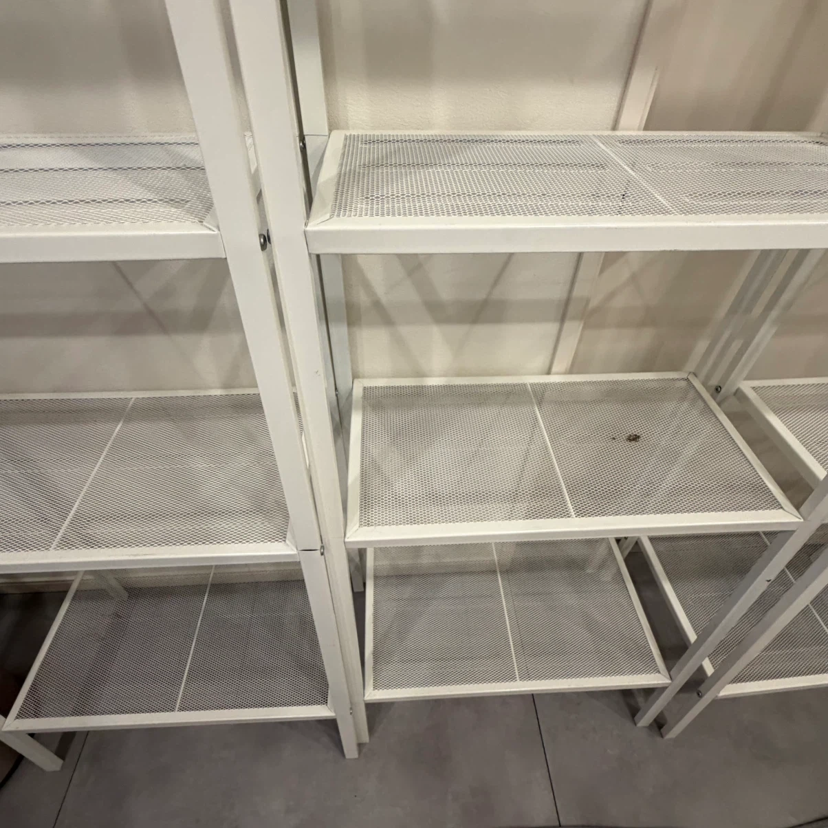 IKEA レールベリ スチール製 メッシュシェルフ 2台セットの写真2枚目