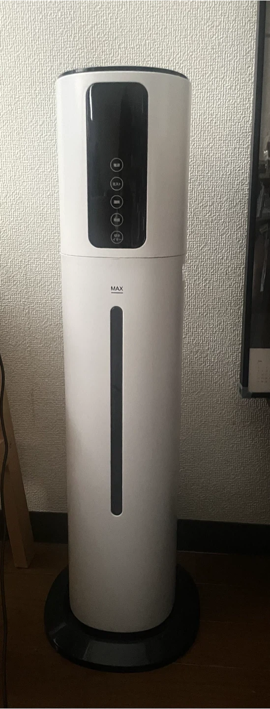 タワー型加湿器 ホワイトの写真2枚目