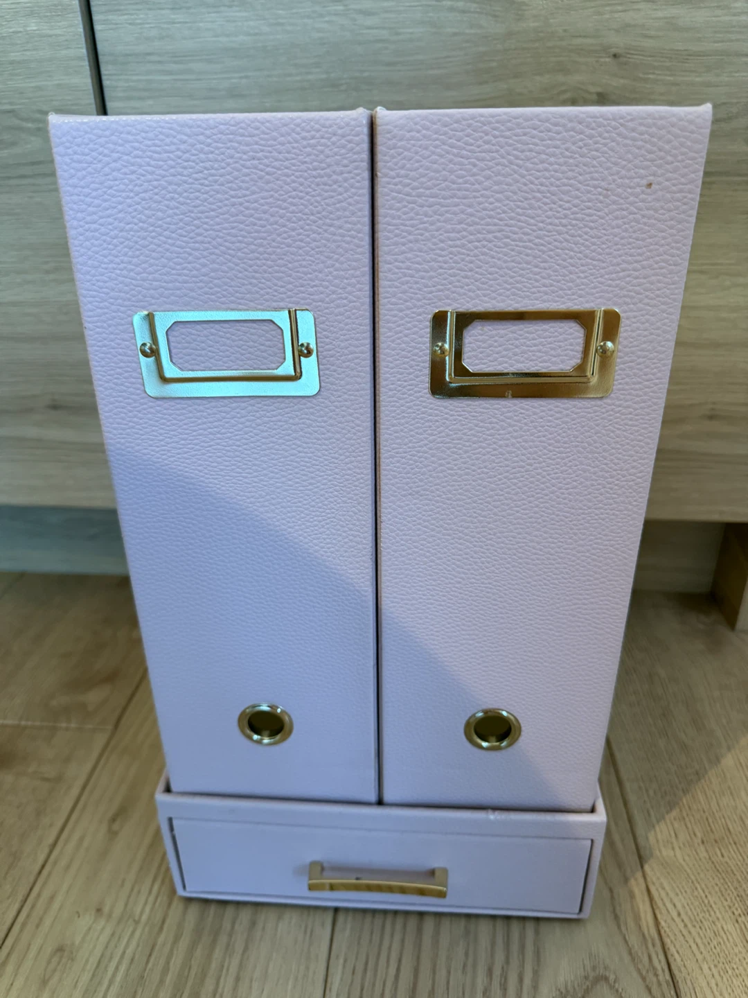 【早めに受取可能な方‼️】卓上収納ラック ピンク ゴールド金具