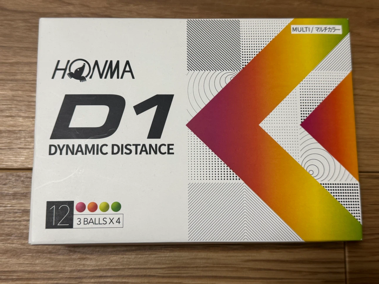 ホンマ D1 ゴルフボール マルチカラー 12個