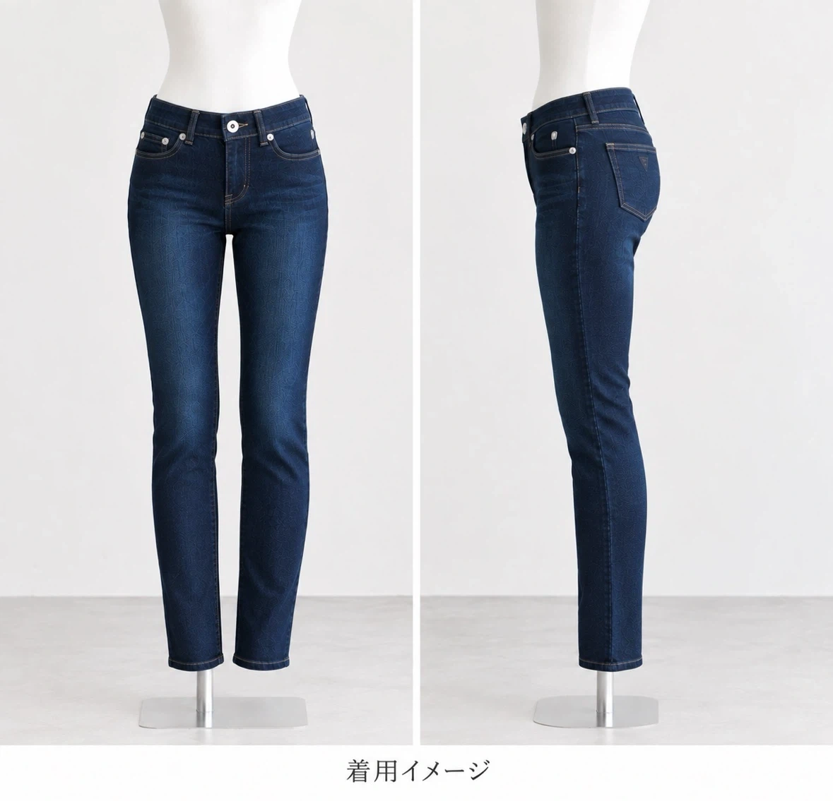 GUESS レディース デニムパンツ インディゴ