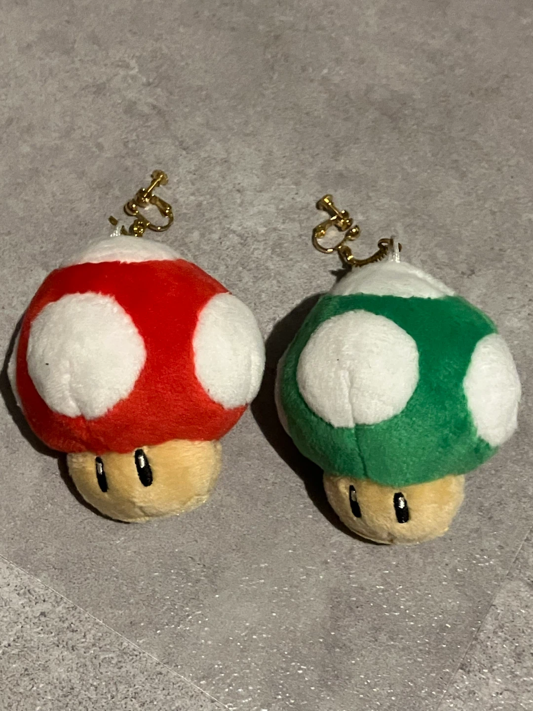 マリオブラザーズ キノコ ぬいぐるみ イヤリング 2点セット