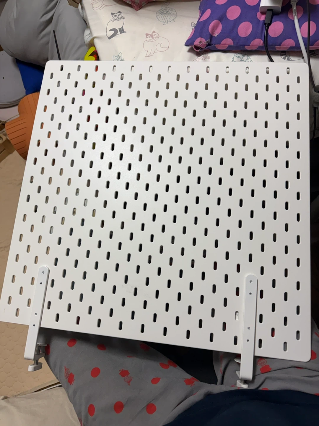 IKEA SKÅDIS スコーディス 有孔ボード 76×56cm デスク取付コネクター付き