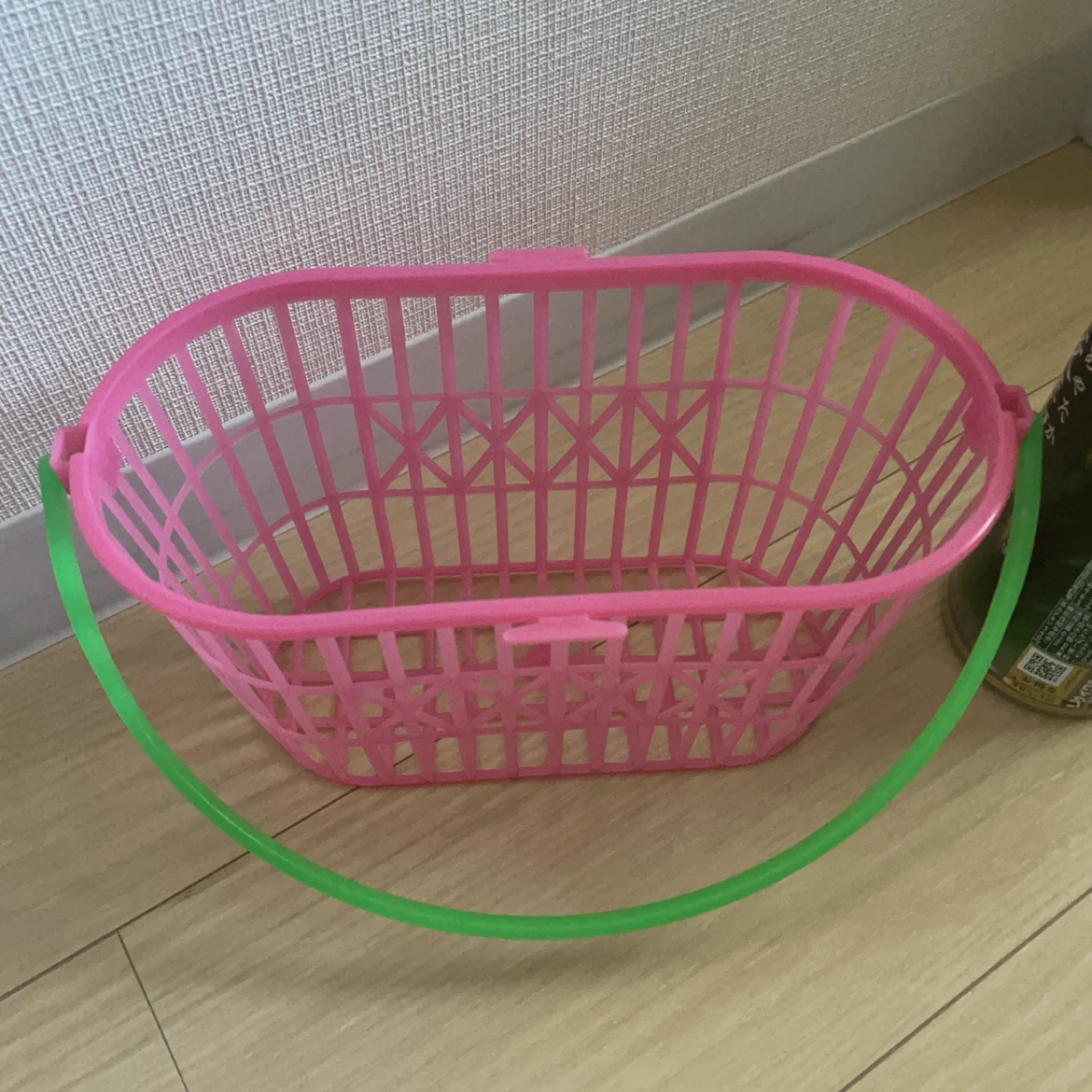 プラスチック製 バスケット ピンク