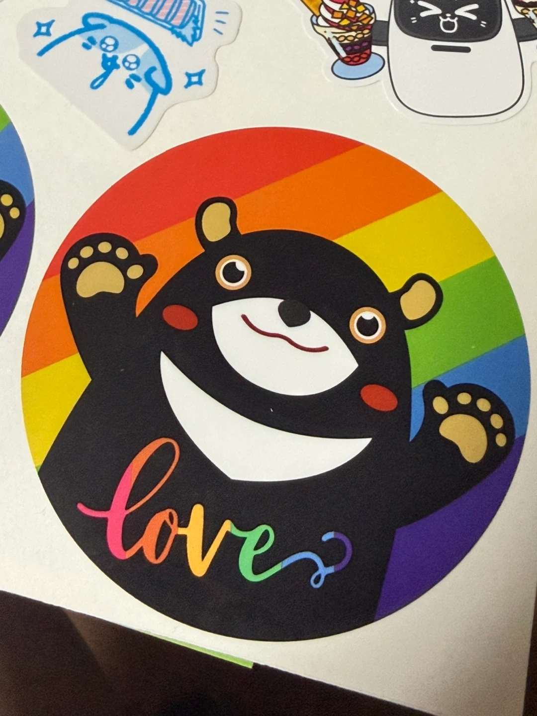 クマのキャラクター ステッカー