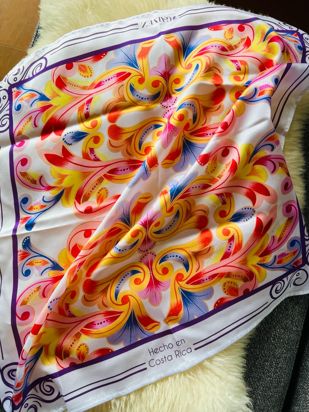 南米土産 ガルベス スカーフ カラフル柄