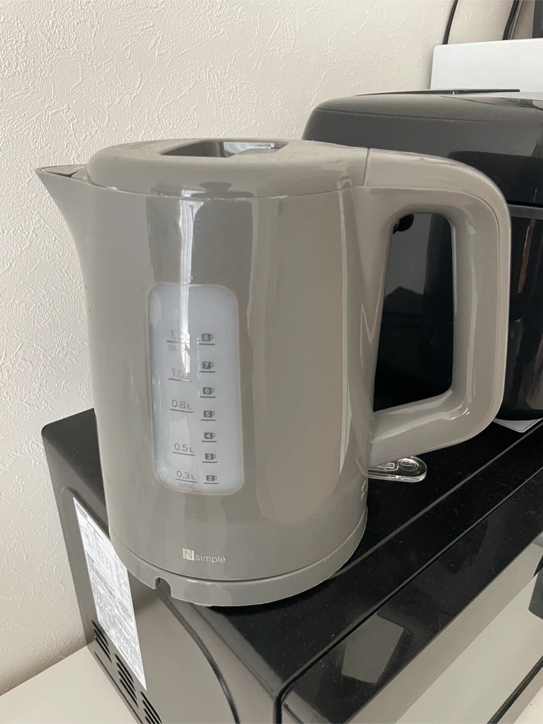 ニトリ 電気ケトル 1.2L グレーの写真2枚目