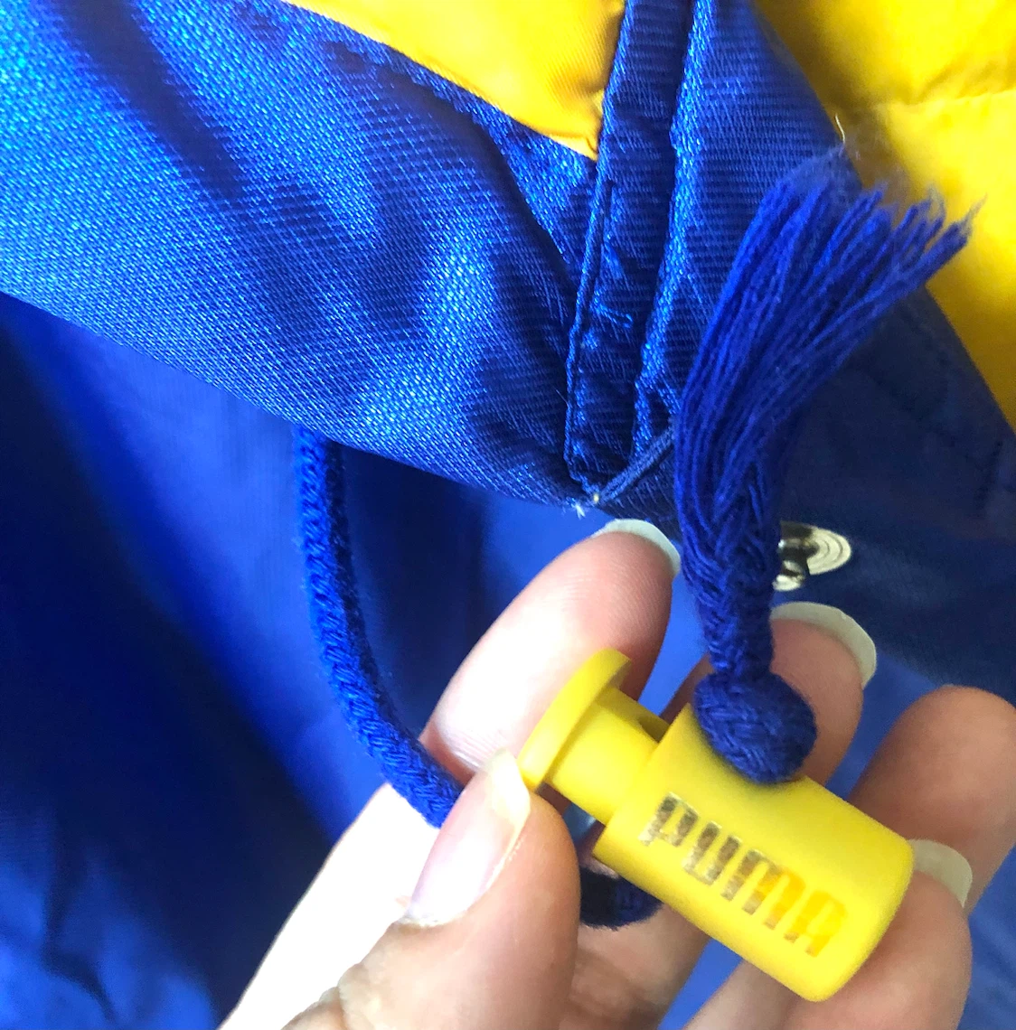 ✨🌟PUMA プーマのジャケット、青と黄色、ヴィンテージスタイル、サイズM。🌟✨の写真5枚目