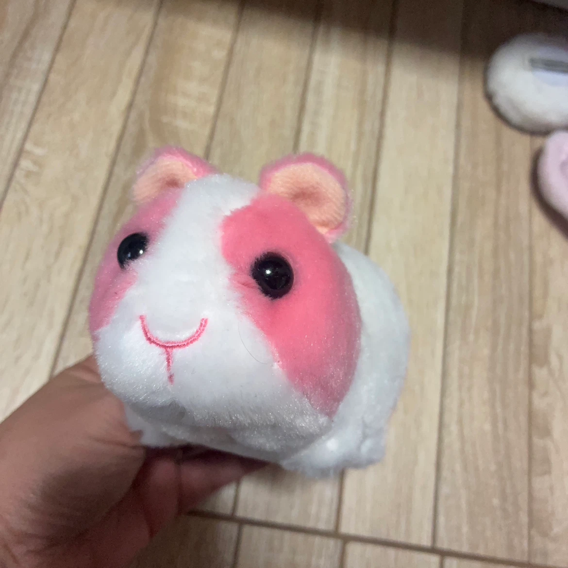 モルモット ぬいぐるみ ピンク・白の写真2枚目