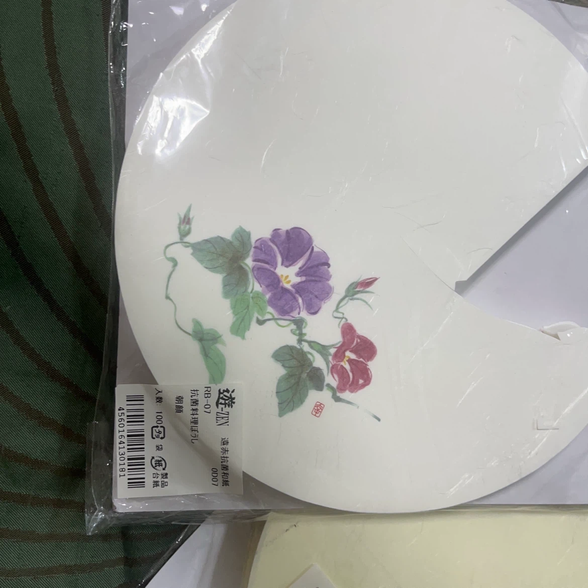 遊ZEN 抗菌料理ぼうし 朝顔・クリーム 2点セットの写真2枚目