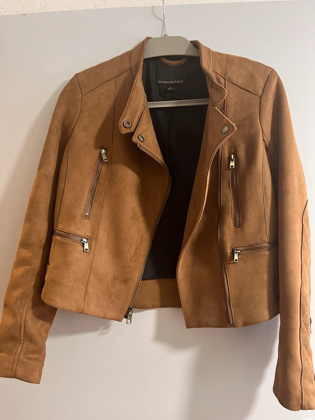 BANANA REPUBLIC スエード調ジャケット キャメル Sの写真2枚目