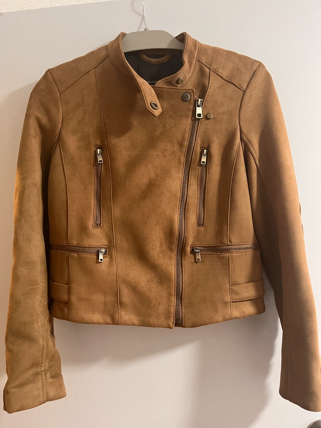 BANANA REPUBLIC スエード調ジャケット キャメル S