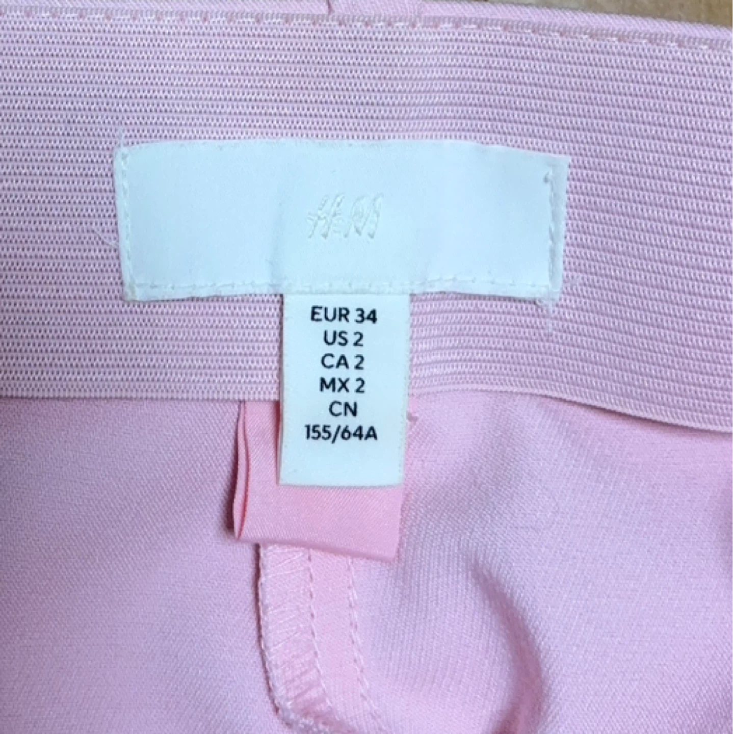 H&M ピンク スラックスパンツ 64の写真2枚目