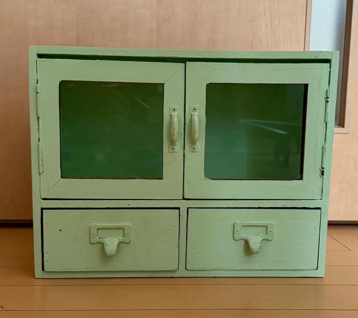 Salut木製ミニキャビネット パステルグリーン