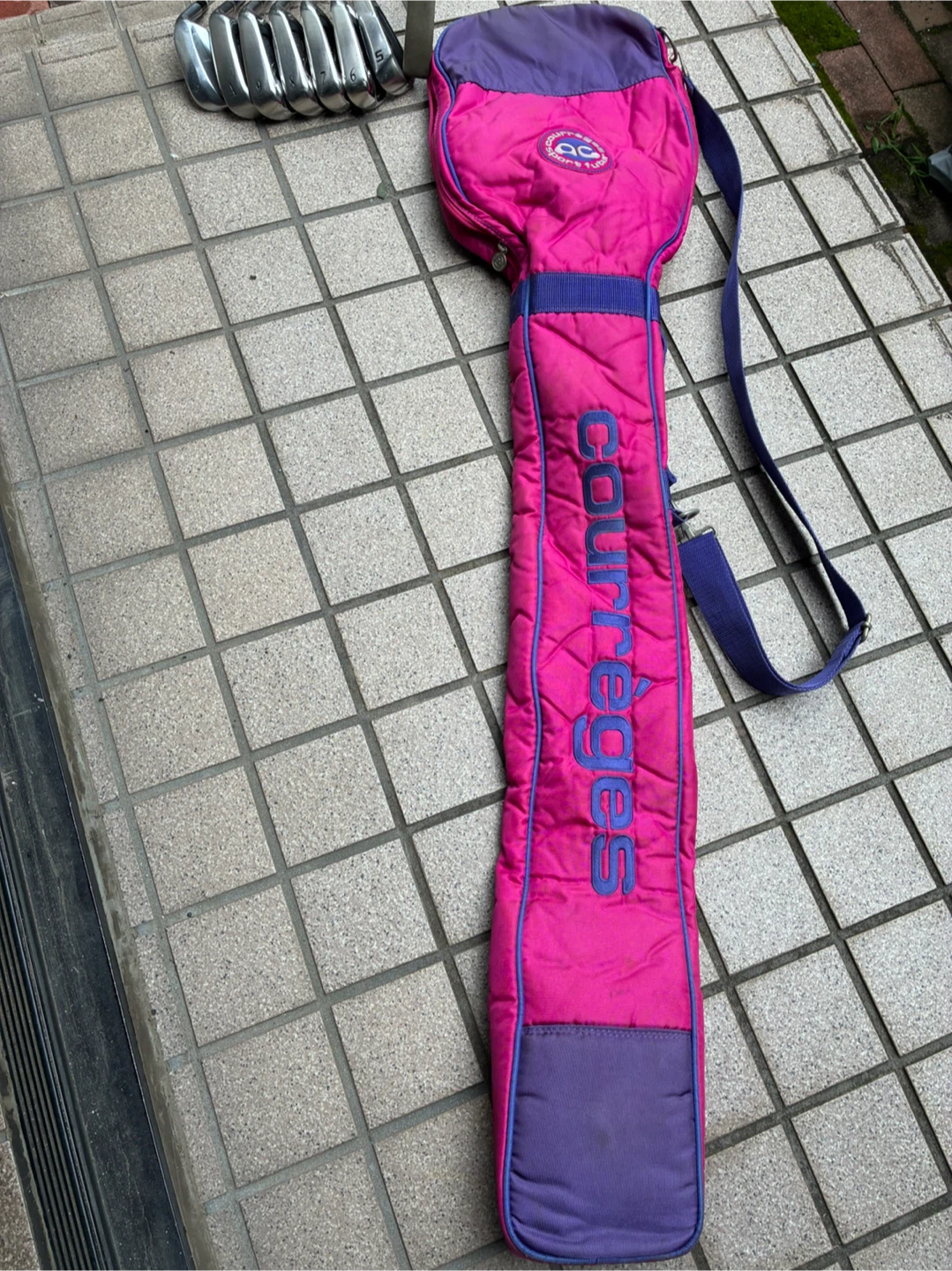 クレージュ ゴルフクラブバッグ練習用ピンク