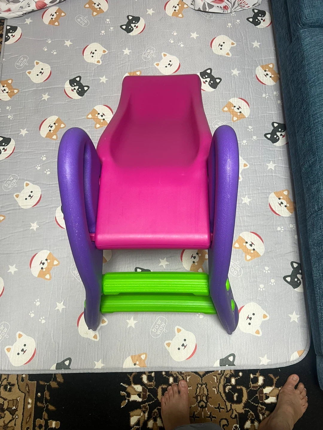 折りたたみ式 キッズすべり台 ピンクの写真5枚目