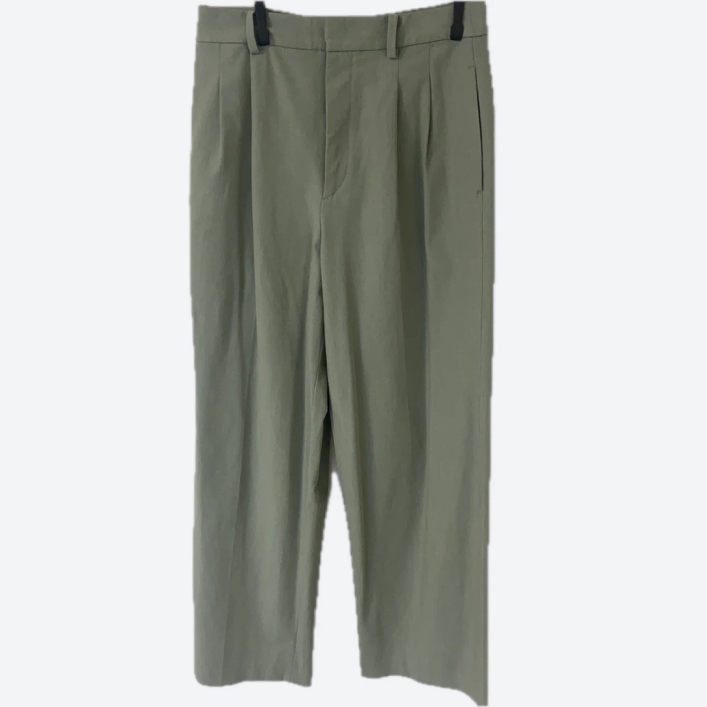 UNIQLO タックワイドパンツ ライトグリーン