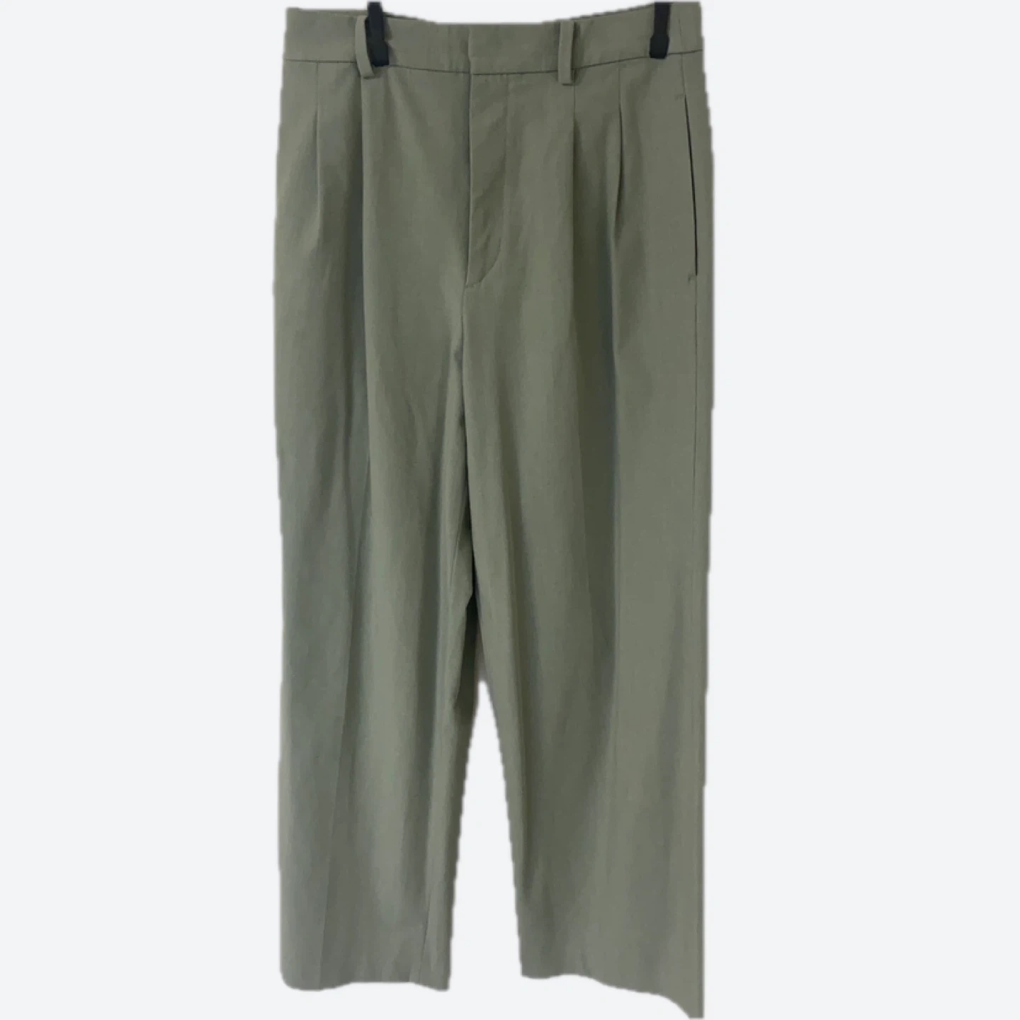 UNIQLO タックワイドパンツ ライトグリーン