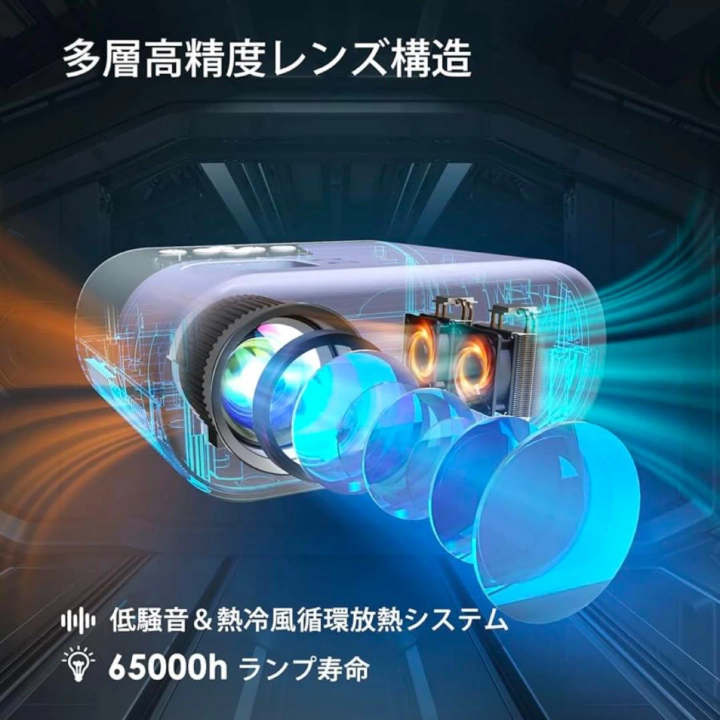 新品未使用　YOWHICK プロジェクター 小型 17000LM 高輝度 ミニの写真9枚目