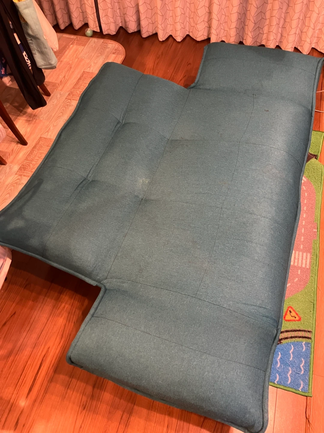 2人掛けリクライニングソファ グリーンの写真2枚目