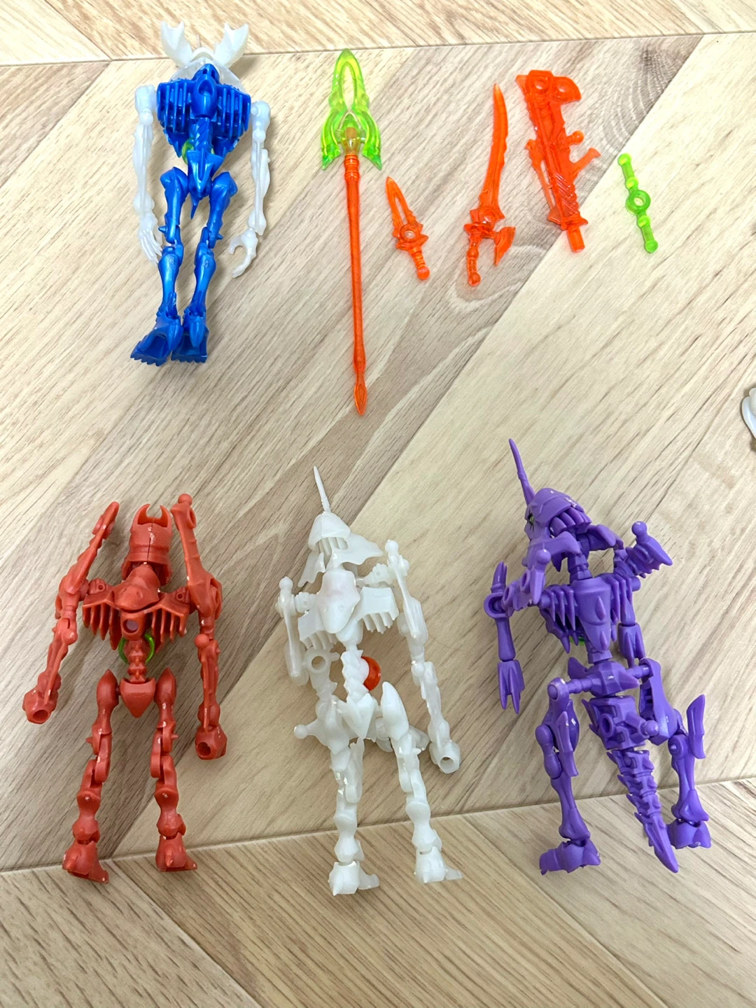 エヴァ食玩骨フィギュア🦴ほねほねゲリオン5体セット（一部お直し欠損有）の写真3枚目