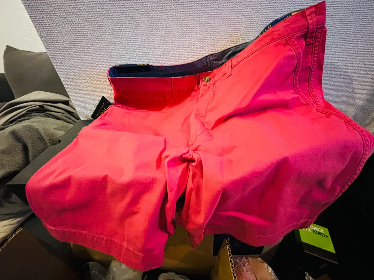【タグ付き・美品】ポロ ラルフローレン チノショーツ W36 赤の写真2枚目