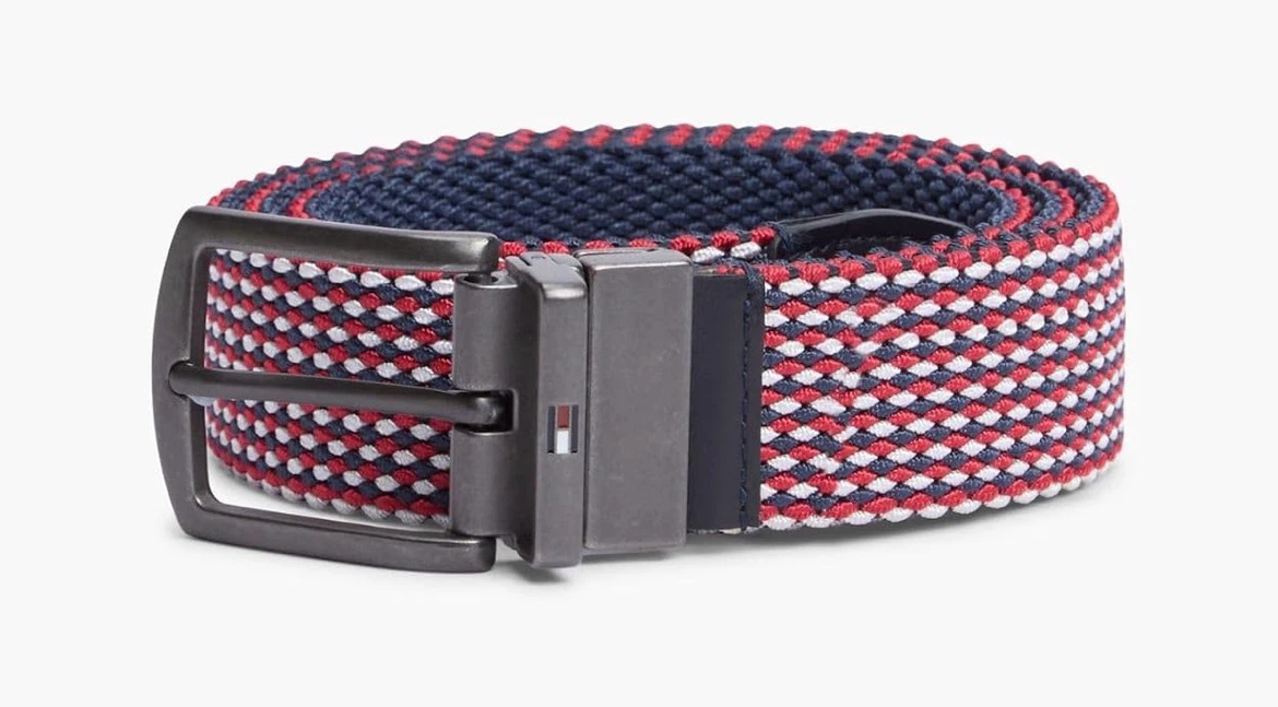 【新品未使用】 TOMMY HILFIGER デントンエラスティックリバーシブルベルト ネイビーの写真3枚目