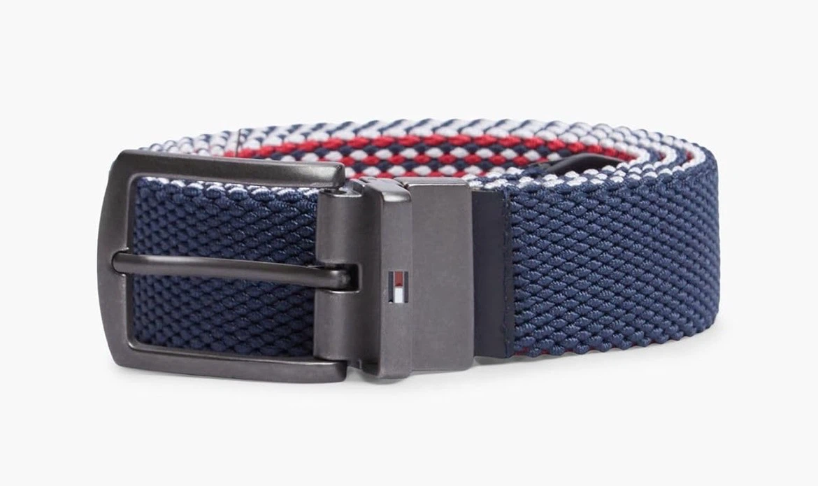 【新品未使用】 TOMMY HILFIGER デントンエラスティックリバーシブルベルト ネイビーの写真4枚目