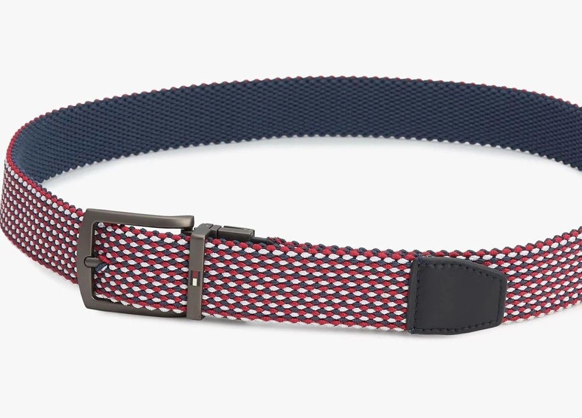 【新品未使用】 TOMMY HILFIGER デントンエラスティックリバーシブルベルト ネイビーの写真6枚目