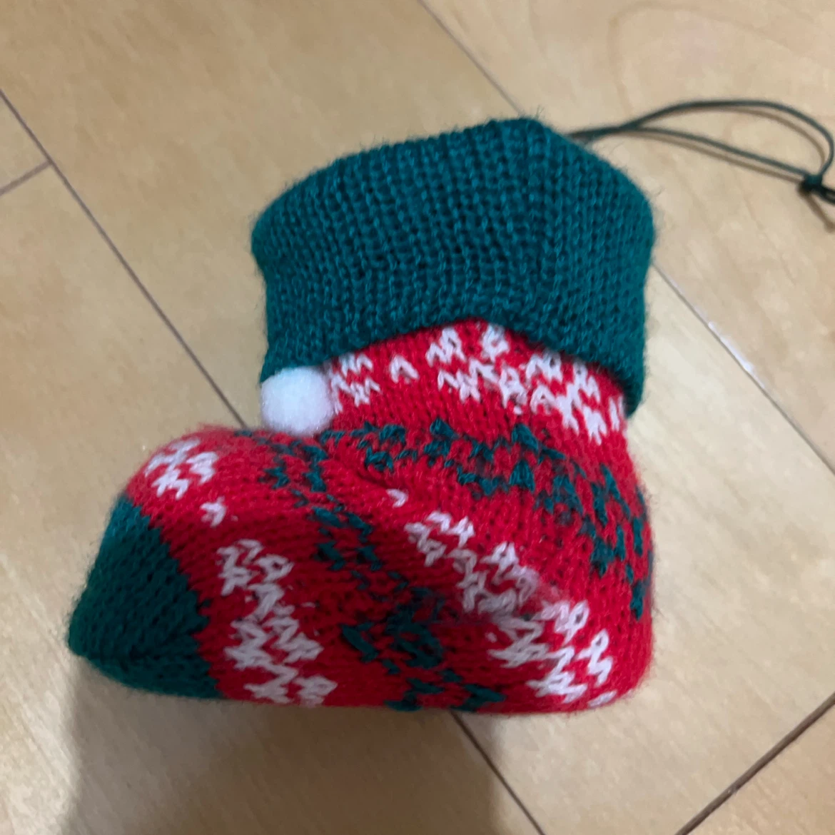 クリスマスブーツ 飾り ニット素材の写真2枚目