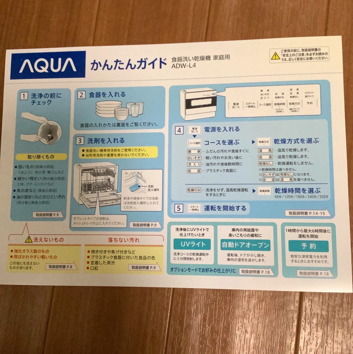 アクア 食器洗い乾燥機 ADW-L4 2023年製 保証期間中の写真4枚目