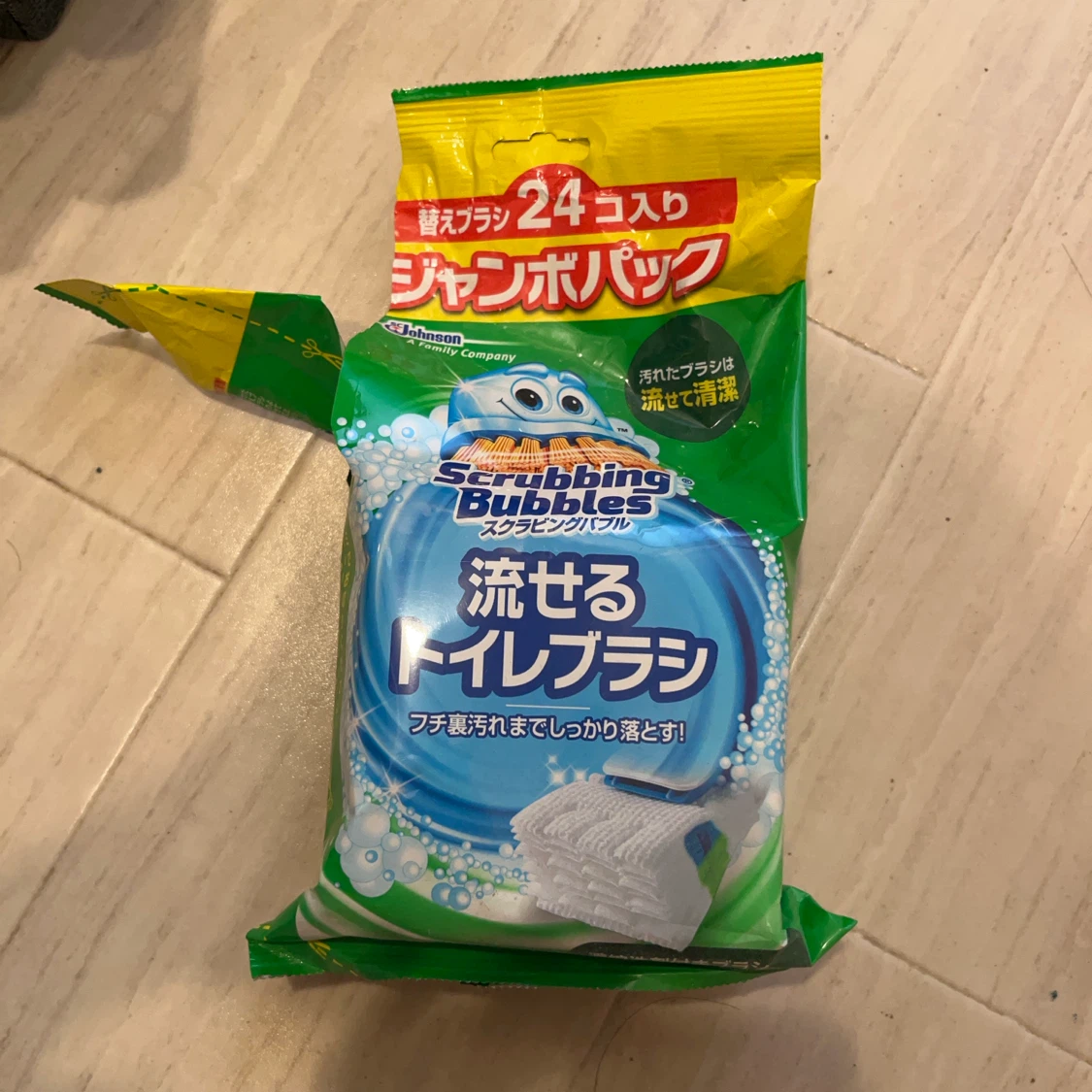 スクラビングバブル 流せるトイレブラシ 替え 24個