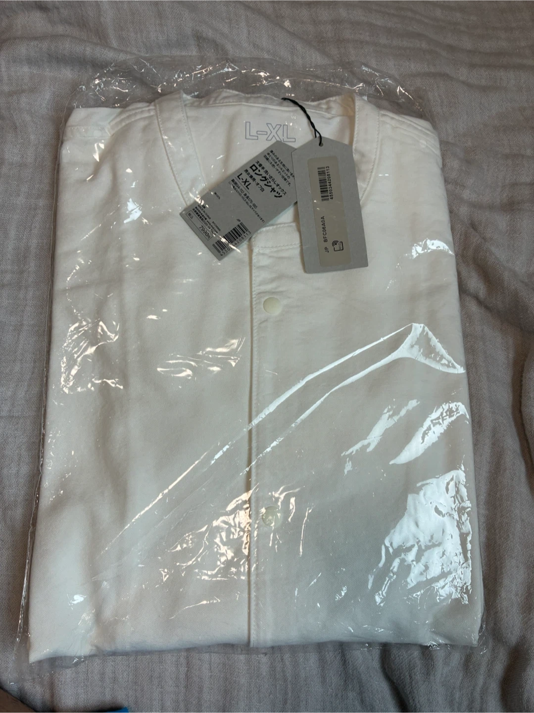 無印良品 太番手洗いざらしオックスロングシャツ