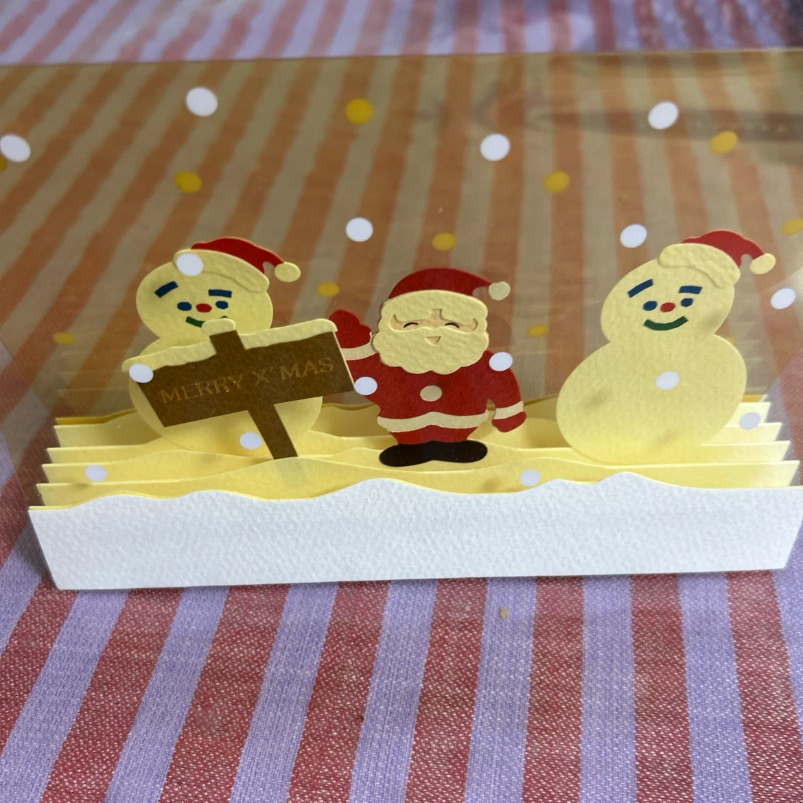 クリスマスカード 6枚セット 立体 サンタの写真2枚目