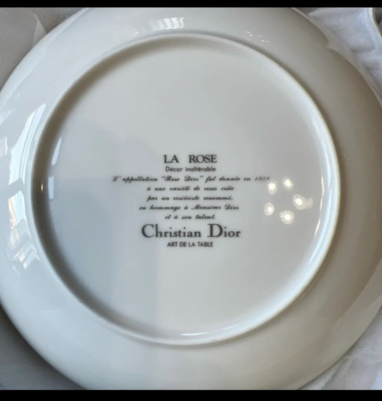 Christian Dior 「LA ROSE」シリーズプレート4枚セット未使用の写真3枚目