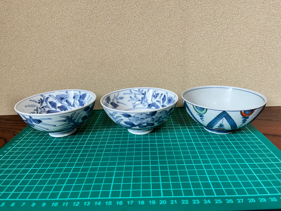 和食器 染付 飯碗 3点セット